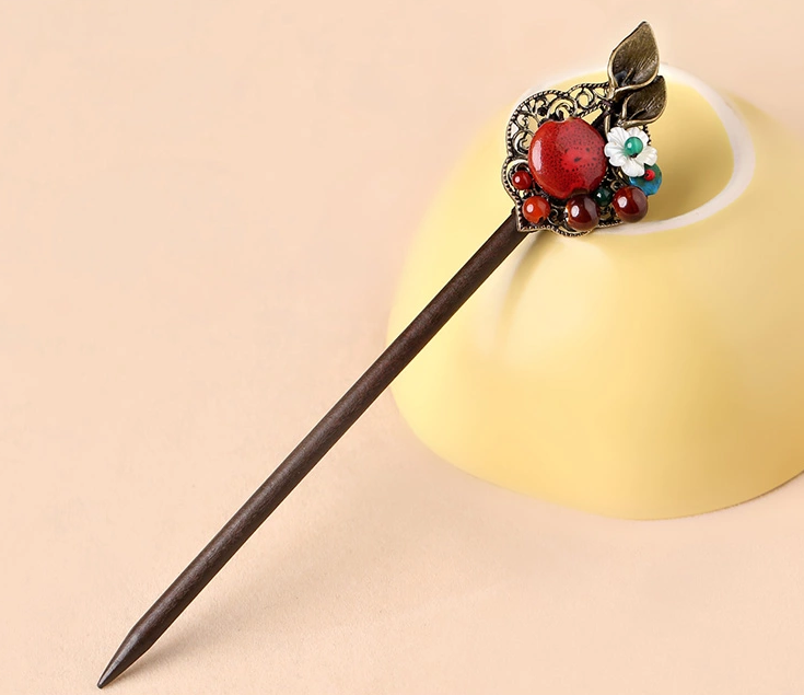 古典長(zhǎng)發(fā)發(fā)簪頭飾匠心啟航閱讀木簪子