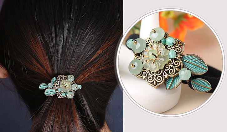 復(fù)古樹脂花頭飾發(fā)飾發(fā)圈