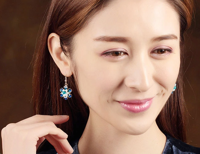 古典古風貝殼花耳墜甜美小清新耳環(huán)首飾