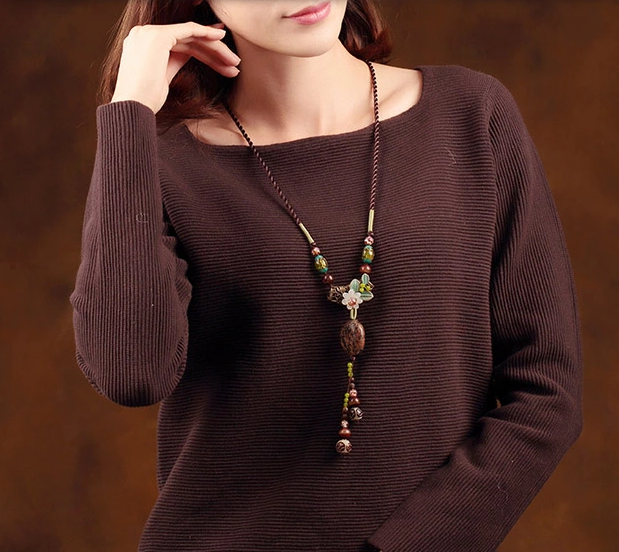 菩提子天珠配飾毛衣鏈西藏項鏈首飾