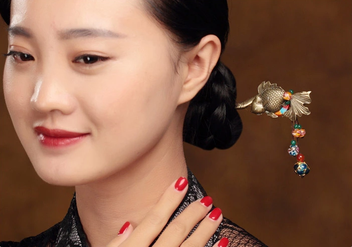 古風發(fā)簪簪子魚姬古典頭飾