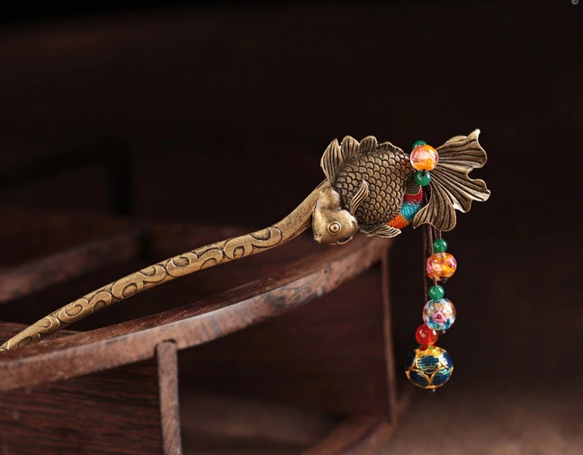 古風發(fā)簪簪子魚姬古典頭飾