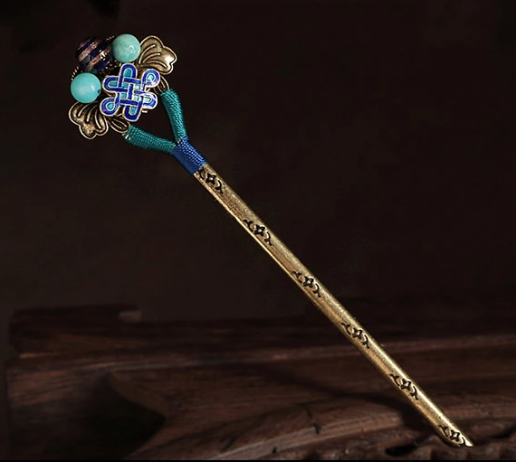 古典宮廷匠心啟航閱讀手工簪子盤發(fā)頭飾