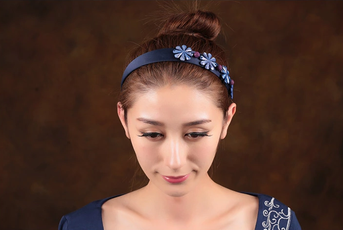 格?；ㄩ_中式發(fā)箍匠心啟航閱讀藍(lán)色清新頭飾