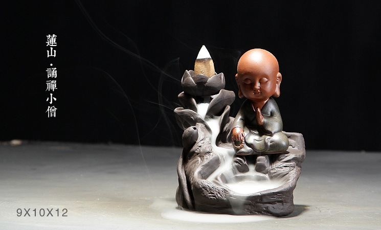 四款創(chuàng)意檀香爐，蓮山小和尚熏香爐