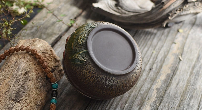 仿古蓮花檀香盤，禪意陶瓷香爐