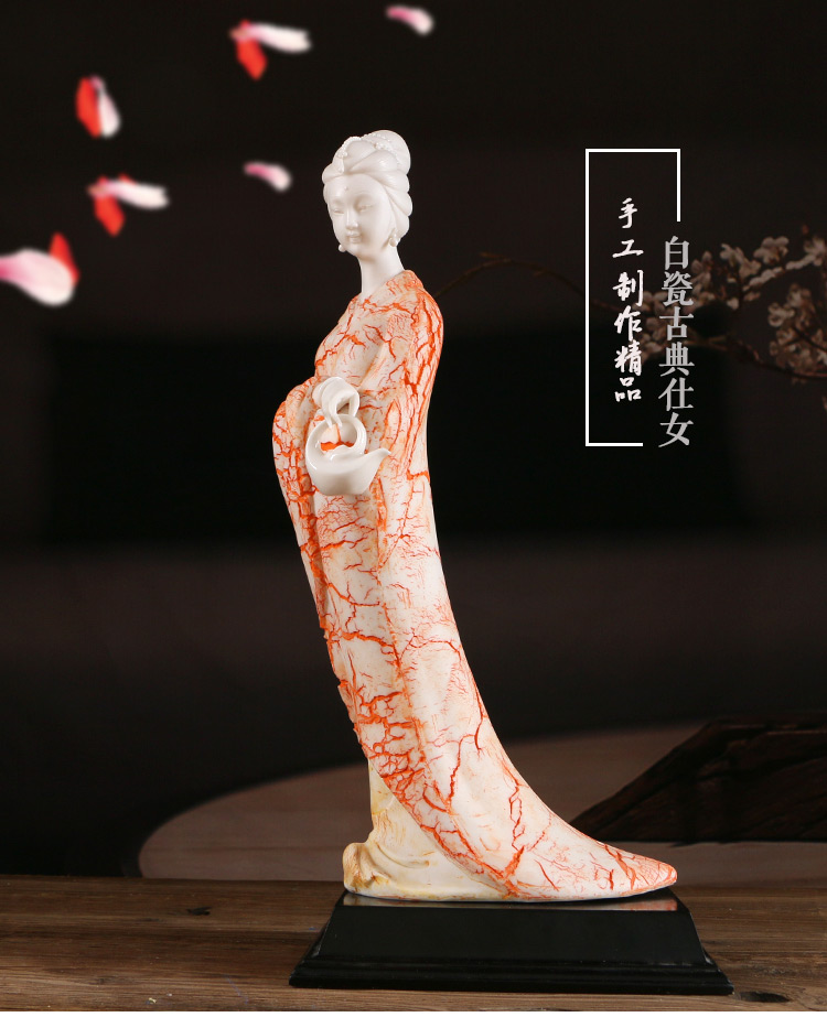 匠心啟航閱讀古典美女白瓷仕女藝術(shù)品