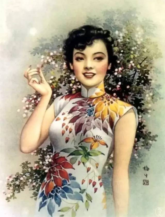 獨(dú)特中國美，最美插畫，膚如凝脂珠圓玉潤民國