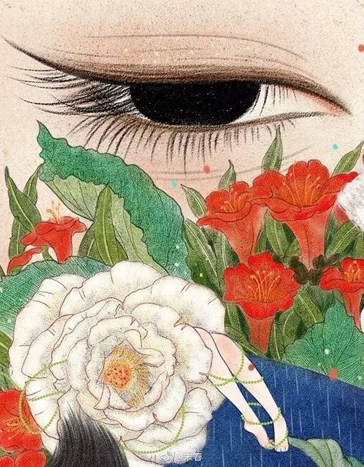 獨(dú)特中國美，最美插畫，膚如凝脂珠圓玉潤民國