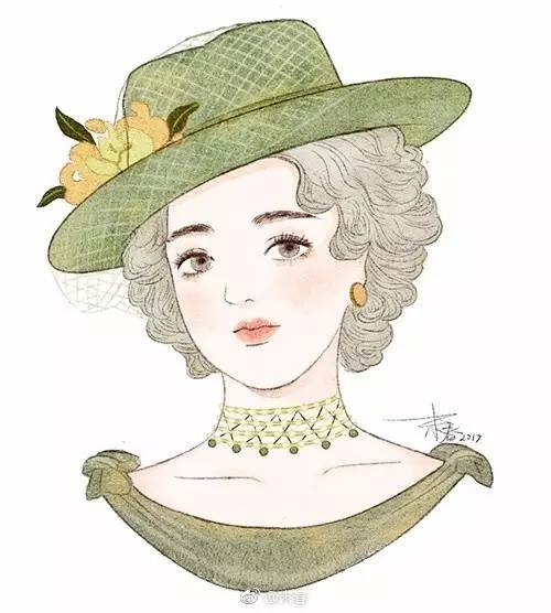 獨(dú)特中國(guó)美，最美插畫(huà)，膚如凝脂珠圓玉潤(rùn)民國(guó)