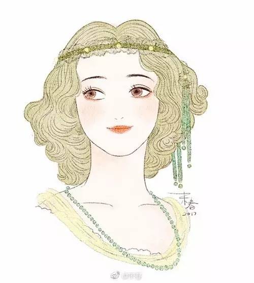 獨特中國美，最美插畫，膚如凝脂珠圓玉潤民國