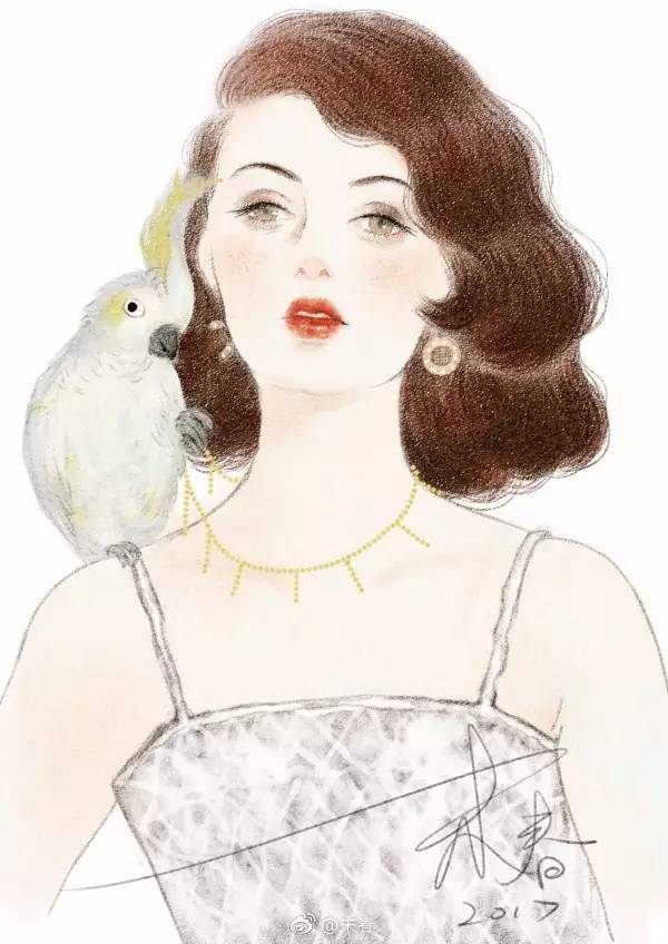 獨特中國美，最美插畫，膚如凝脂珠圓玉潤民國