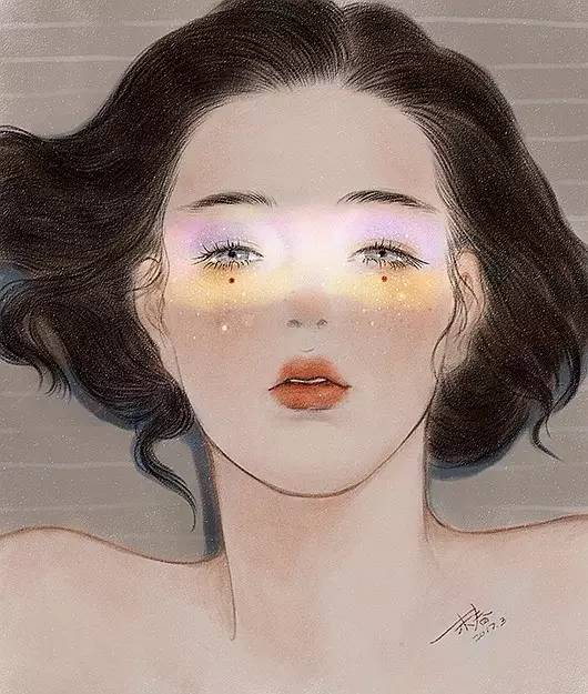 獨(dú)特中國美，最美插畫，膚如凝脂珠圓玉潤民國