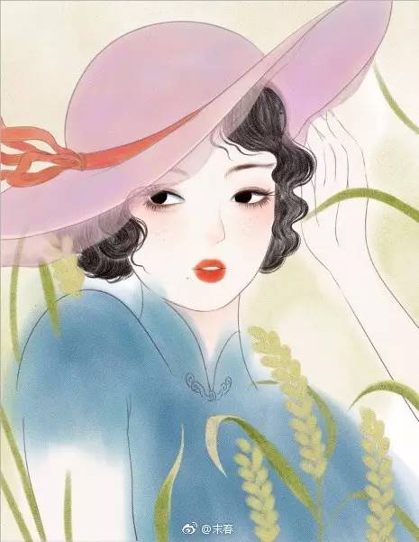 獨特中國美，最美插畫，膚如凝脂珠圓玉潤民國