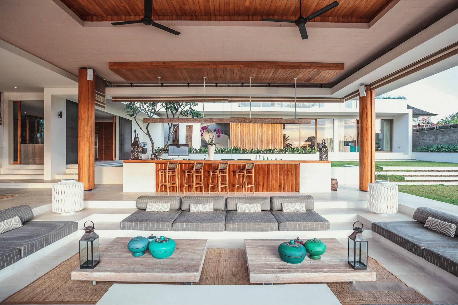 印度臨海別墅設計 新中式建筑中的木與石