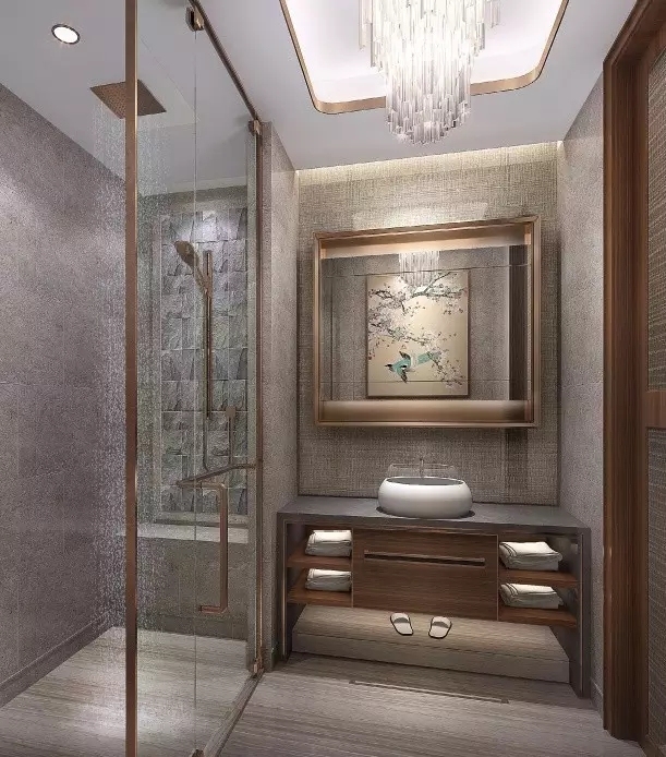 原來衛(wèi)生間也可以高大上，新中式衛(wèi)生間設計