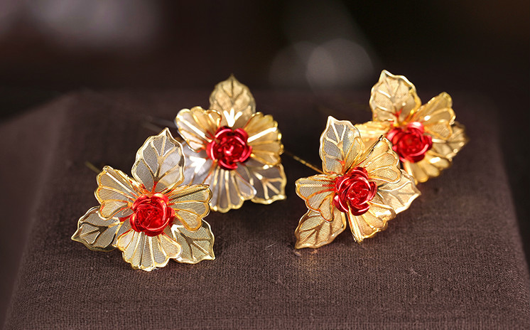 匠心啟航閱讀中式新娘頭飾