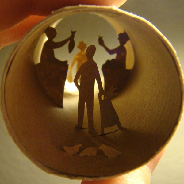 剪紙藝術，紙杯里的時光