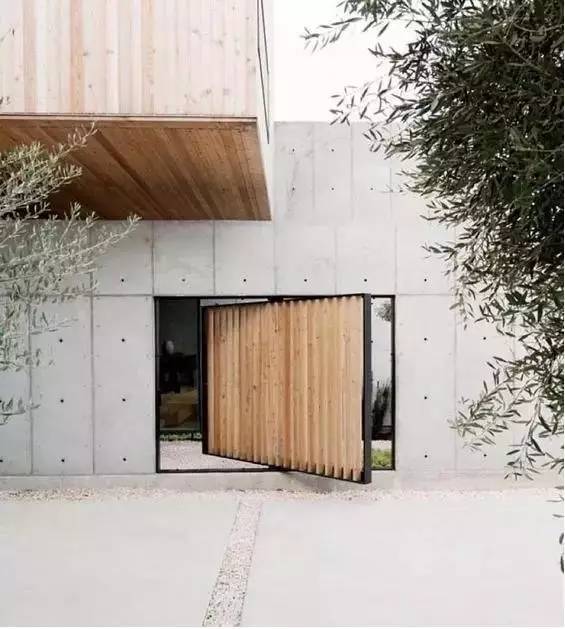 水泥墻樸素寂靜的美，庭院設(shè)計