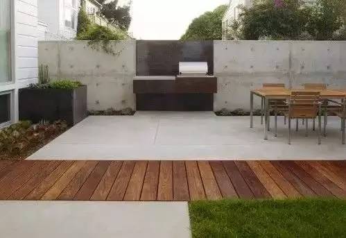 水泥墻樸素寂靜的美，庭院設(shè)計