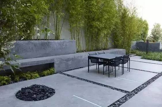 水泥墻樸素寂靜的美，庭院設計