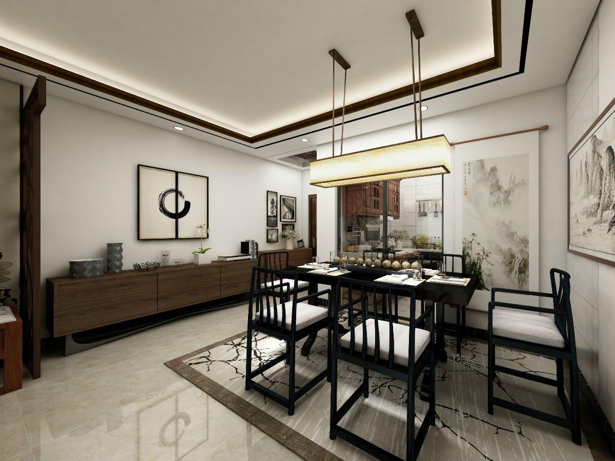 新中式，簡潔大氣的中式裝修