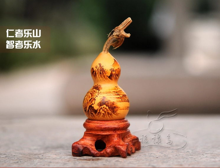 匠心啟航閱讀古典山水手工烙畫(huà)葫蘆工藝品