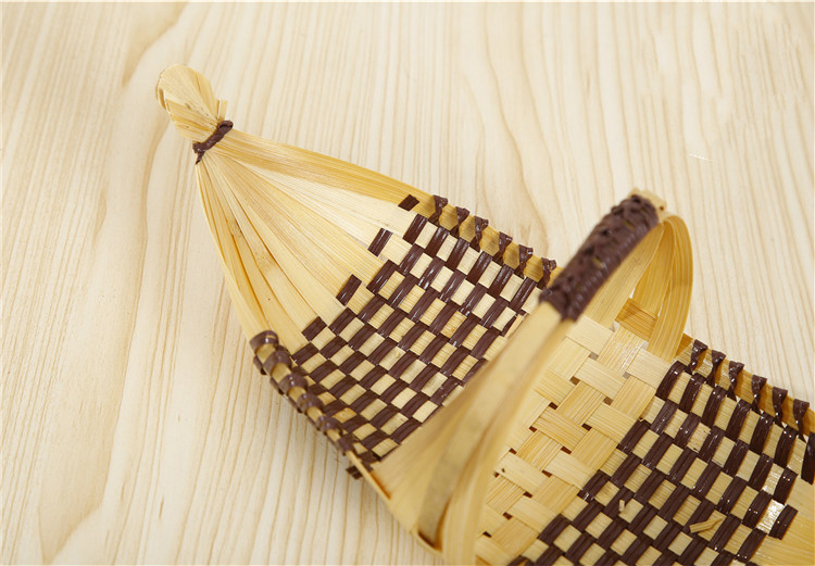 小船造型竹編藝術工藝品