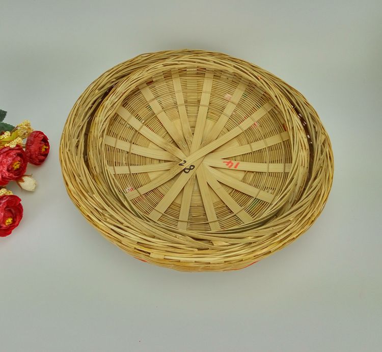 手工竹編竹籃，手繪彩繪禮品籃