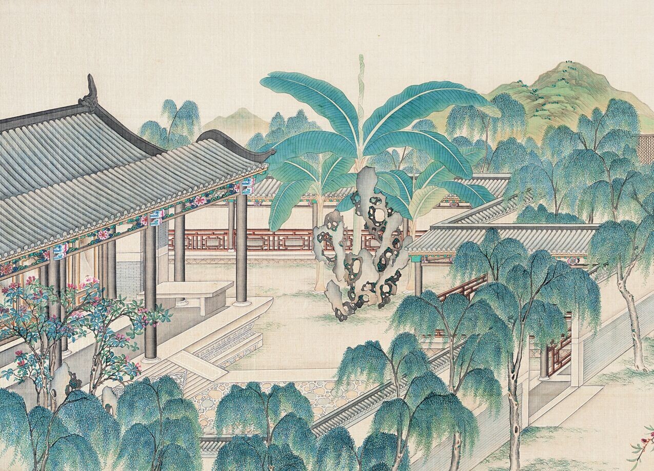 庭院深深，佳人依在