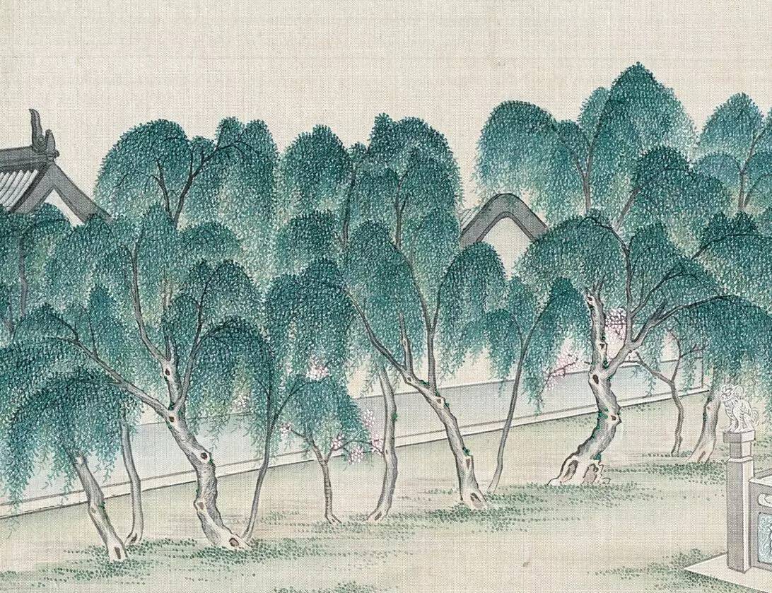 庭院深深，佳人依在