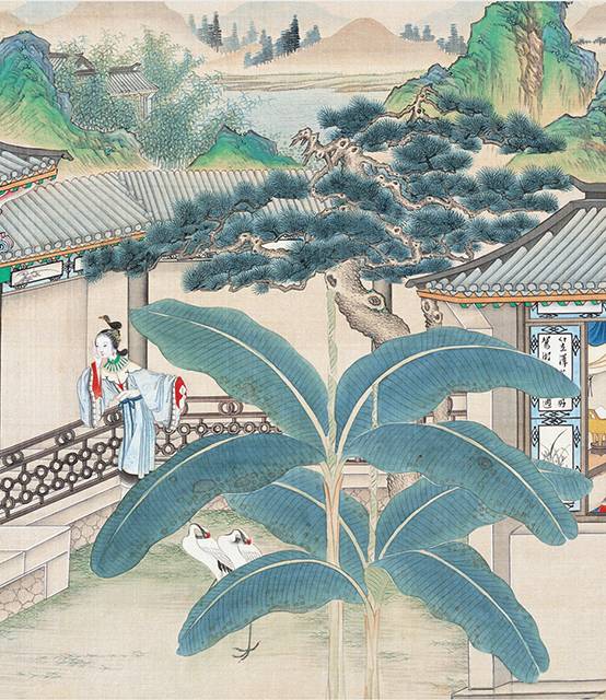 庭院深深，佳人依在