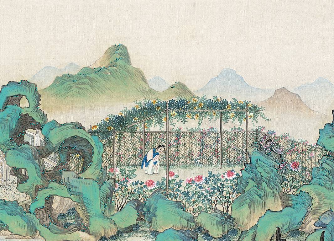 庭院深深，佳人依在