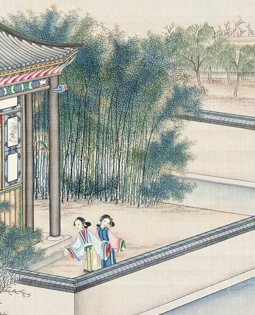 庭院深深，佳人依在