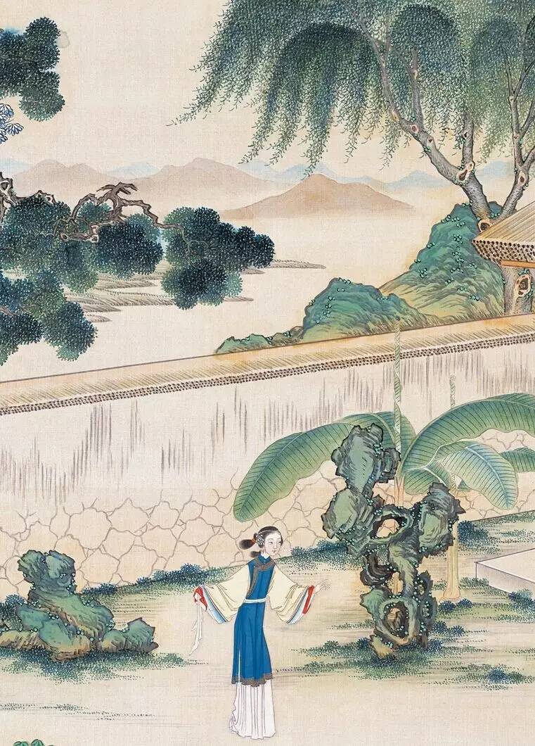 庭院深深，佳人依在