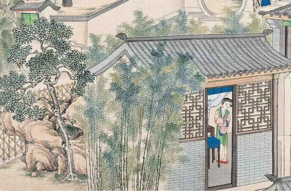 庭院深深，佳人依在