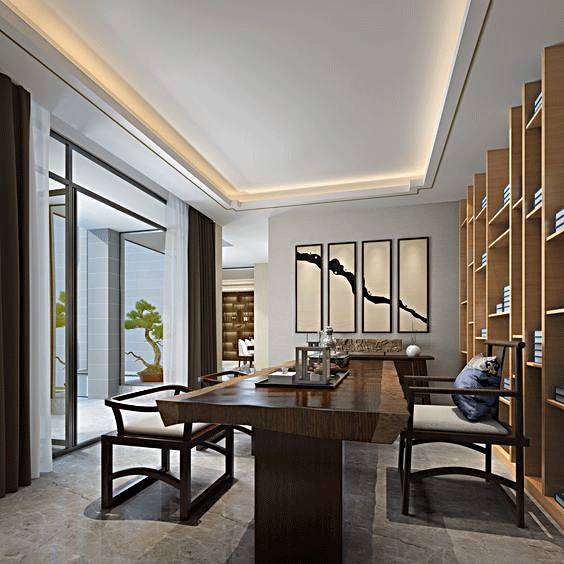 書房和茶室，新中式風(fēng)格的絕佳展現(xiàn)