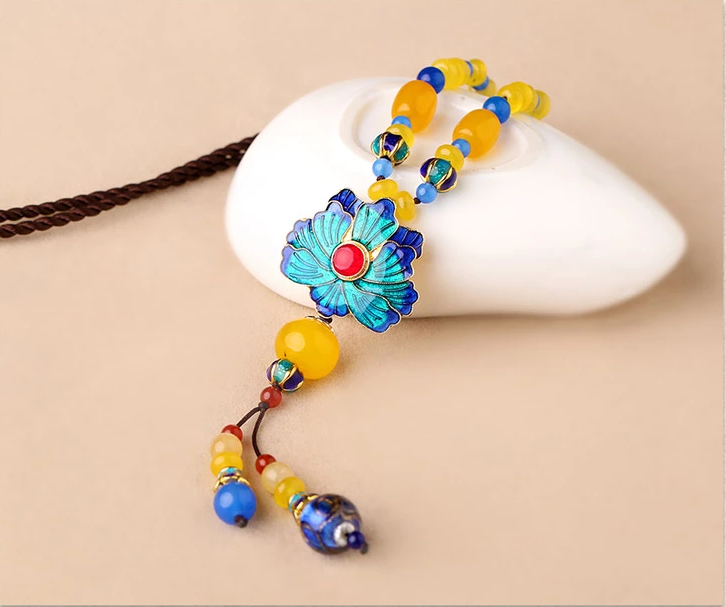 匠心啟航閱讀吊墜瑪瑙配飾長款項鏈掛飾