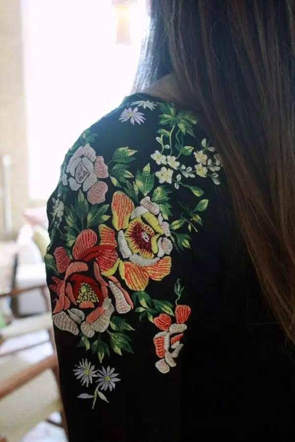 美的讓人無法呼吸，唯美刺繡圖案圖片