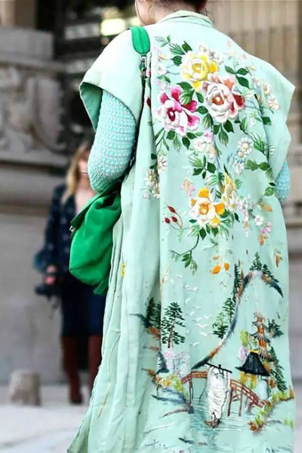 美的讓人無法呼吸，唯美刺繡圖案圖片