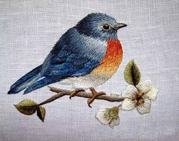 美的讓人無(wú)法呼吸，唯美刺繡圖案圖片