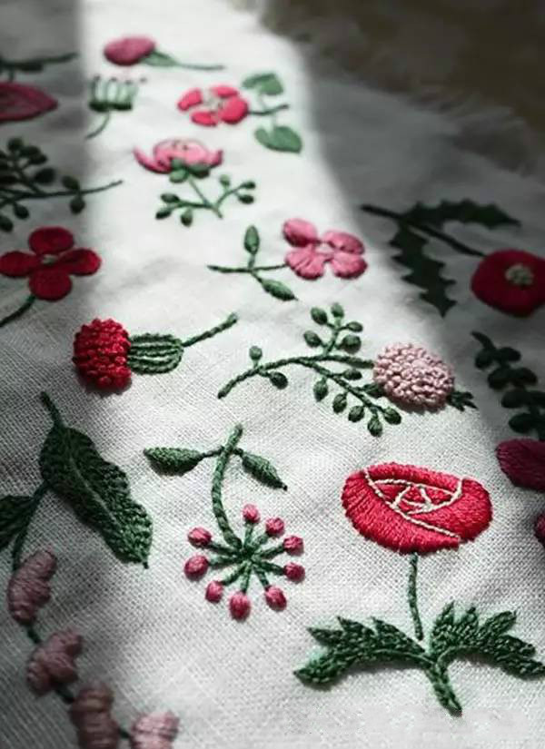 美的讓人無(wú)法呼吸，唯美刺繡圖案圖片