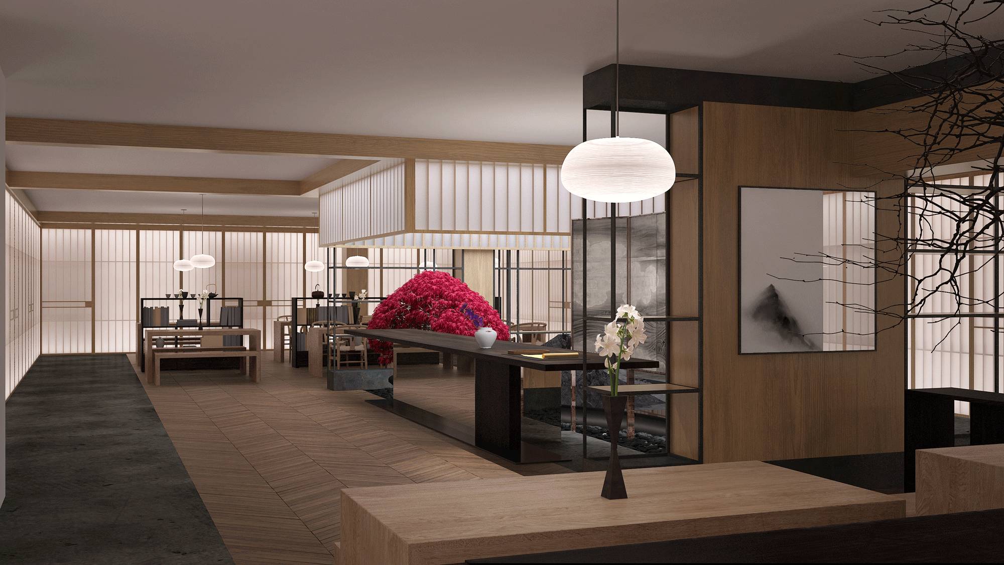 樸素安靜的禪意原木空間，中式裝修造景藝術(shù)