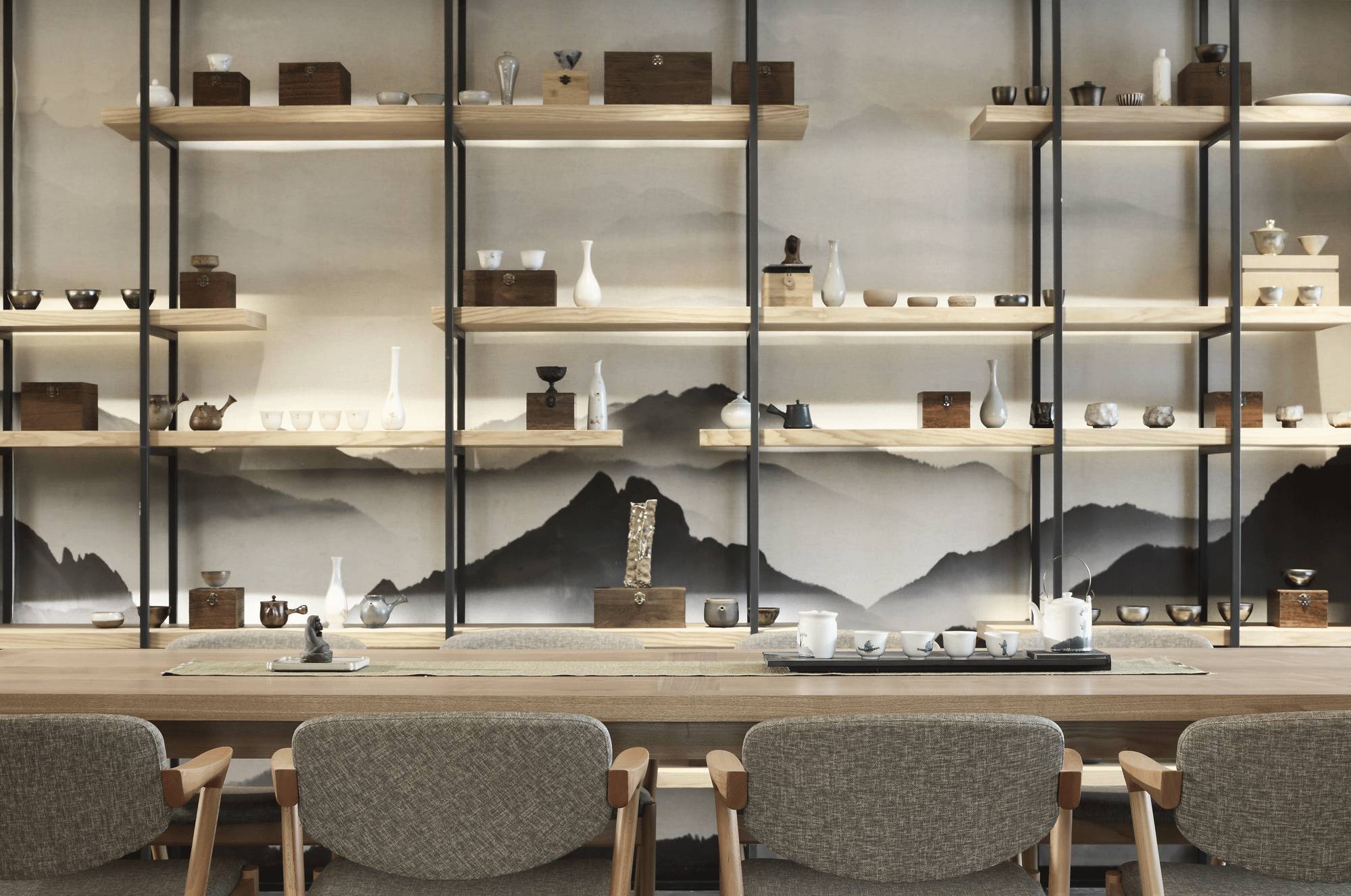 樸素安靜的禪意原木空間，中式裝修造景藝術(shù)