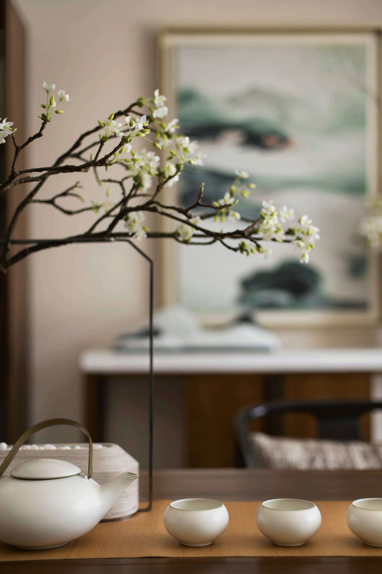 茶·時光的故事，290㎡典雅新中式裝修設(shè)計