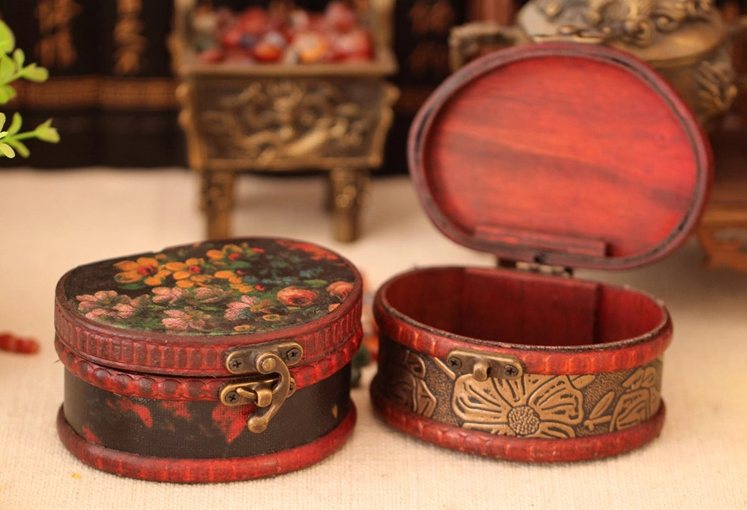 中式小木盒復(fù)古木質(zhì)首飾盒