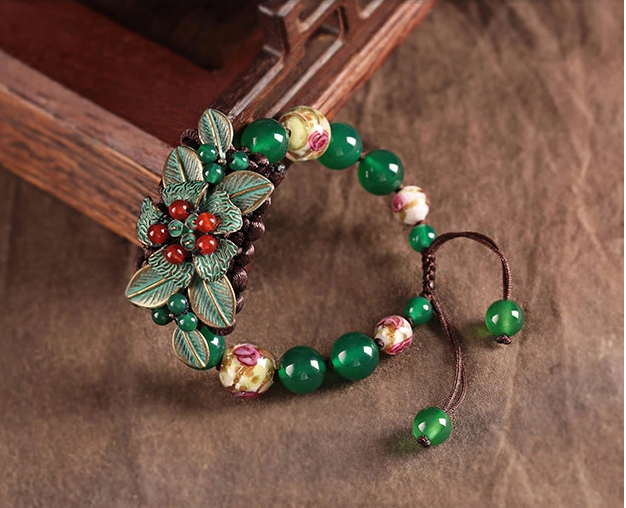 復(fù)古匠心啟航閱讀琉璃瑪瑙手工編織手串手鏈