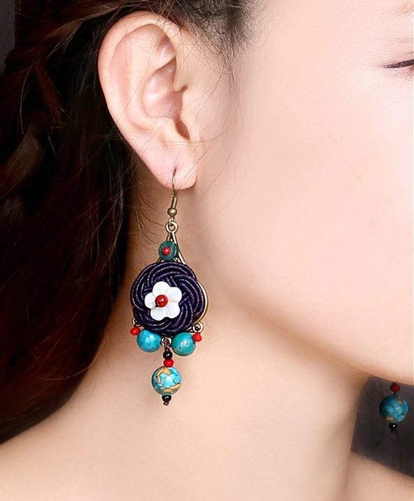 匠心啟航閱讀手工耳環(huán)民族風(fēng)編織耳環(huán)