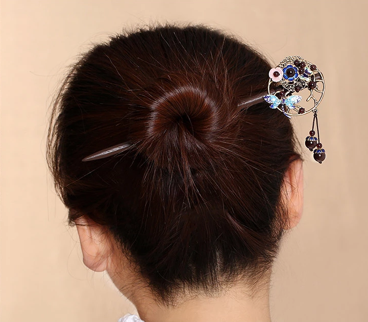 匠心啟航閱讀石榴石古典木簪子頭飾