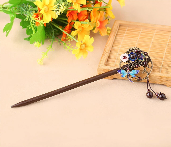 匠心啟航閱讀石榴石古典木簪子頭飾